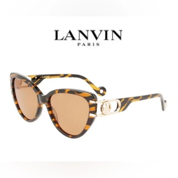 Lanvin Mother & Child Tiger Cat-Eye Sunglasses new - Picture 3 of 9